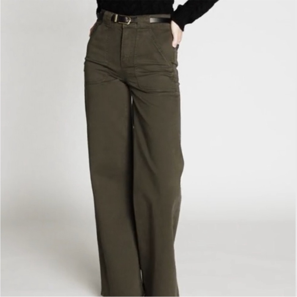 Frame Denim Olive Wide Leg Pants